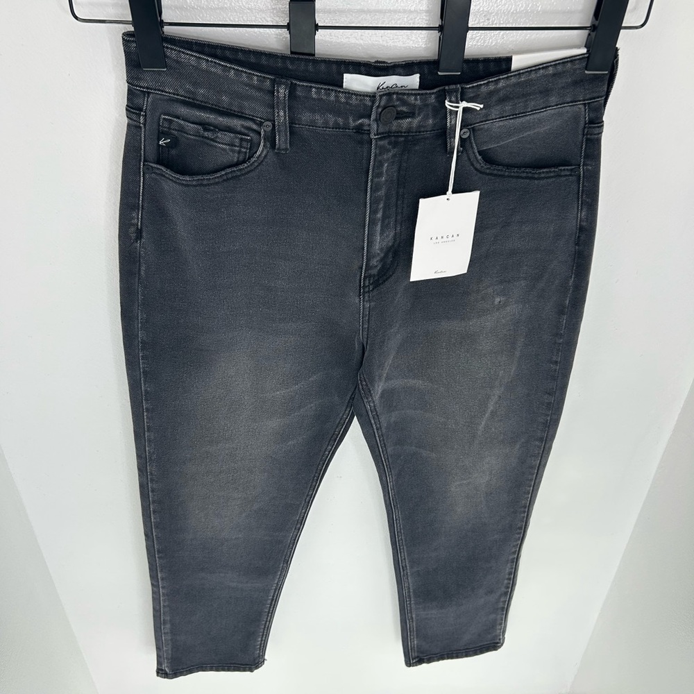 Kancan NWT Washed Black High Rise Mom Jeans Size 11/29 Stretch Denim 32x27 *READ - Picture 5 of 16